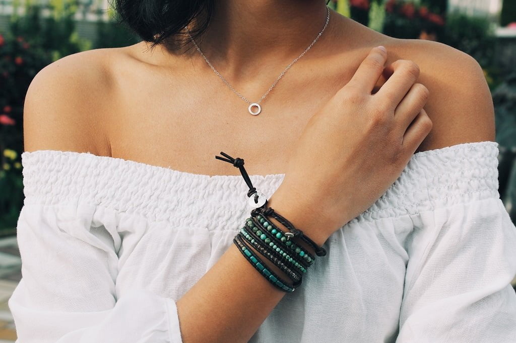 styling with crystal bracelet