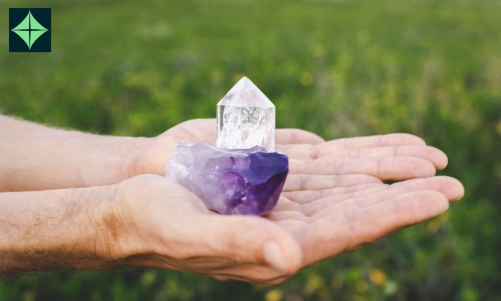  Amethyst Crystals in the hands
